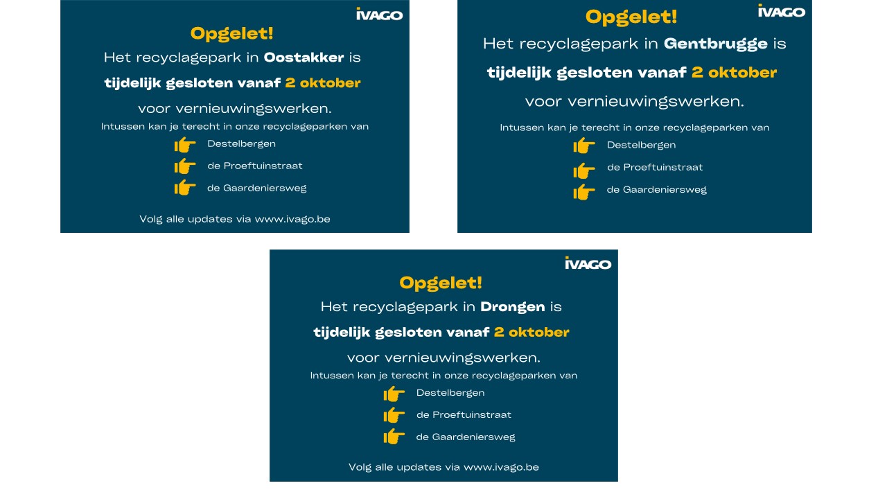 Sluiting parken Gent