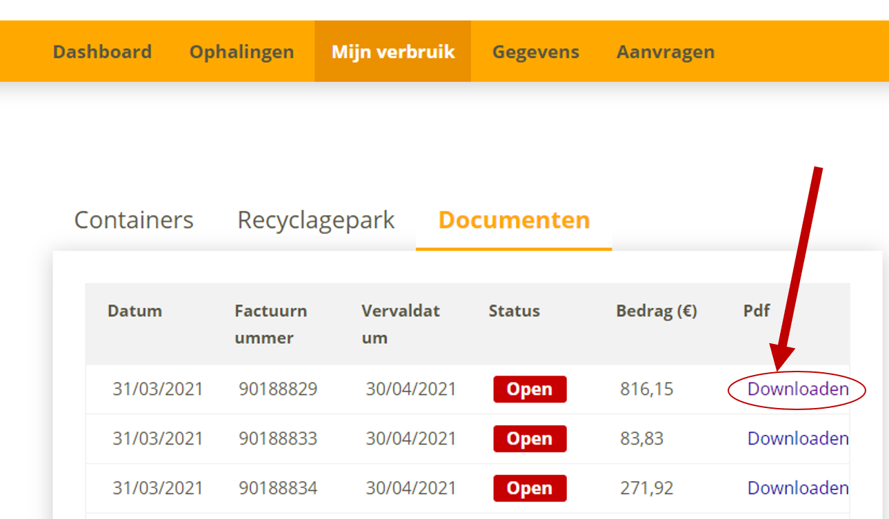 IVAGO - Downloaden facturen